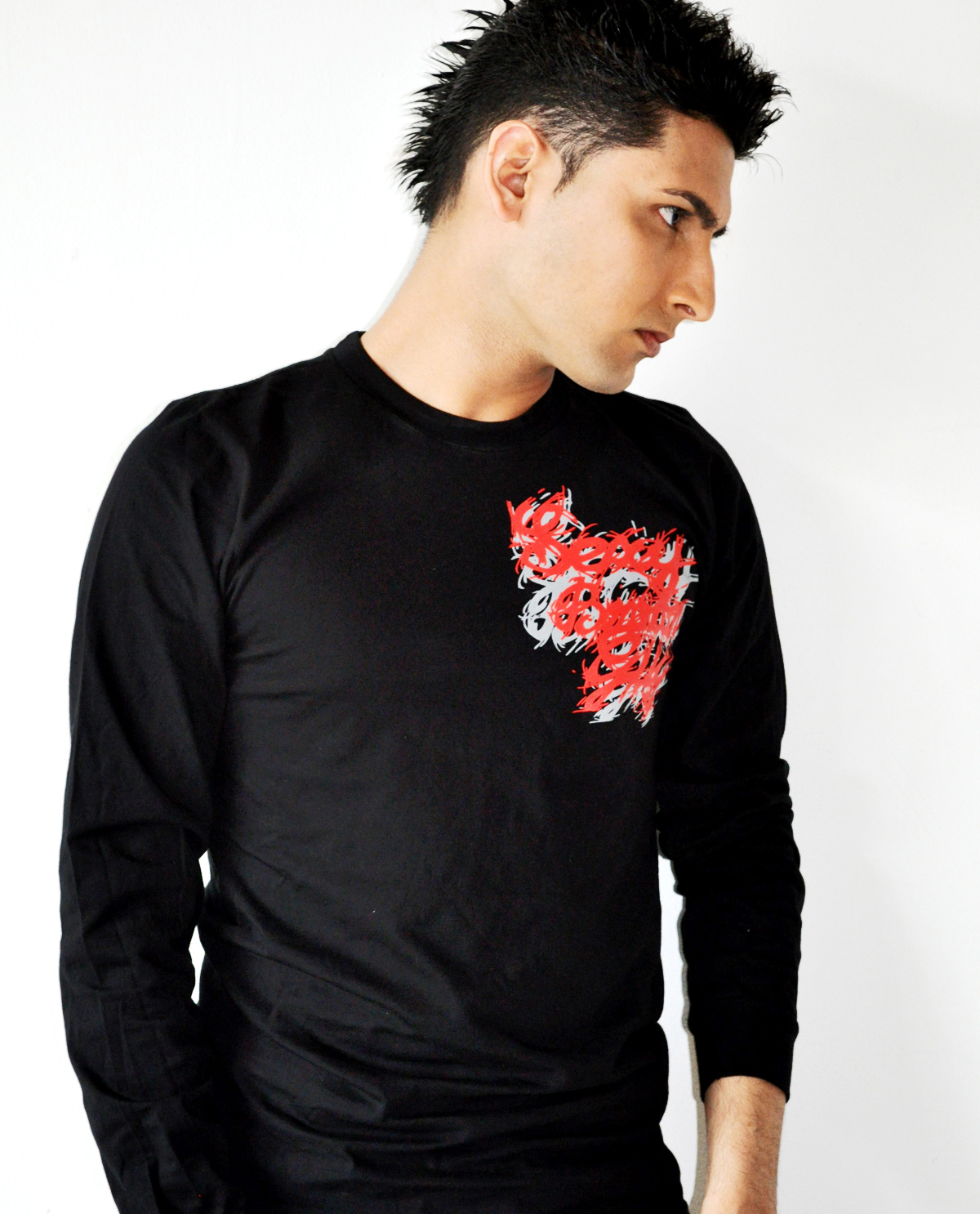 Sexy Brown Guy black long sleeved shirt. Graphic design t.shirts by Brown Man Clothing Co.